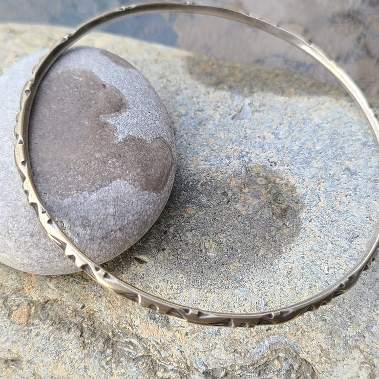 Moroccan vintage thin rounded bangle #9