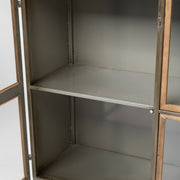 Rustic Glass, Metal Cabinet