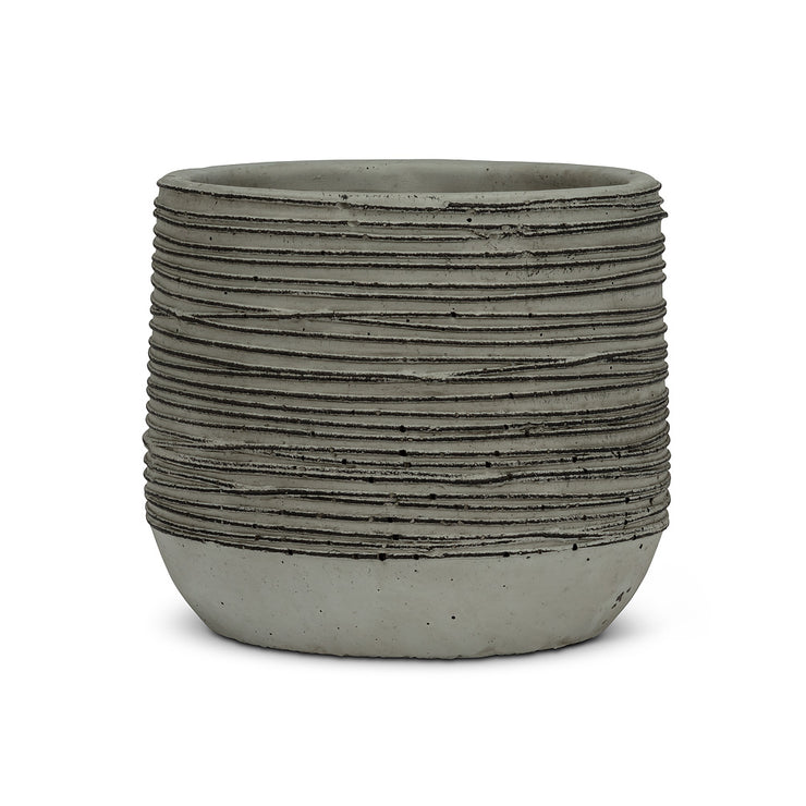 Wavy Lines Grey Pot