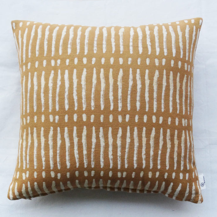 Cushion Cover Mustard Lines