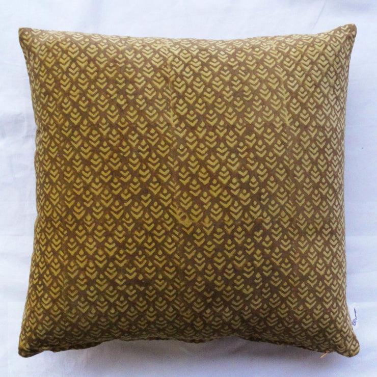 Cushion yellow green Velvet