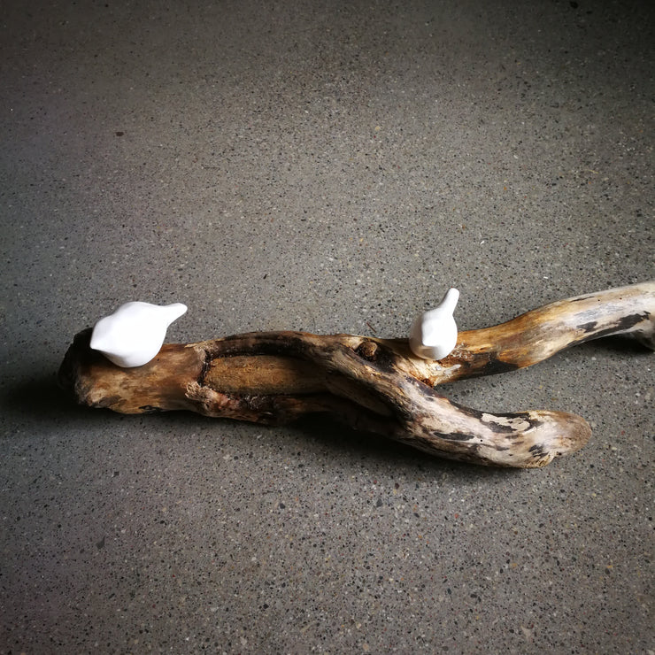 White Birds On Driftwood 2A