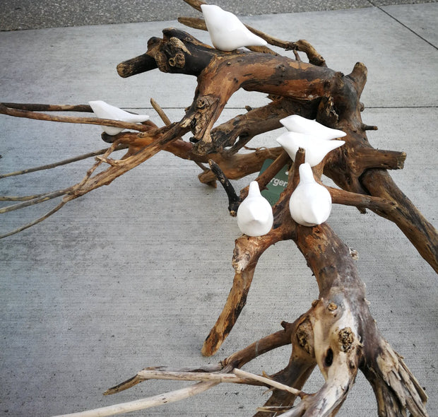 Multiple birds on driftwood x-large
