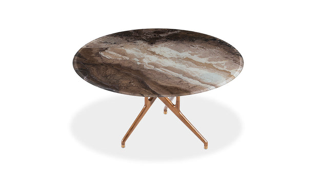 Rafa round stone illusion dining table