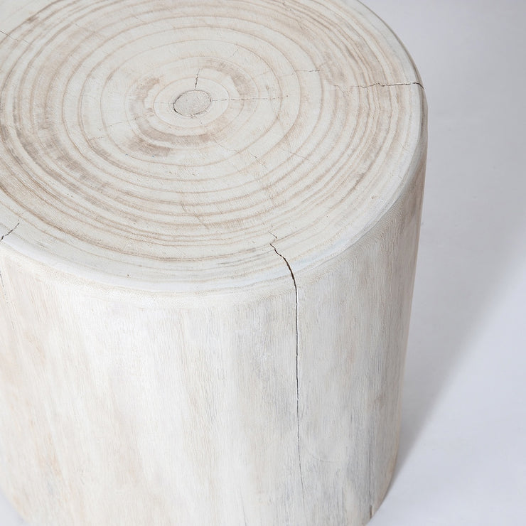 Paulownia Wood Stump - white washed