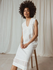 sleeveless v-neck hemp dress indi & cold